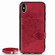 iPhone XS Max  Mandala Embossed Magnetic Cloth PU + TPU + PC Case with Holder & Card Slots & Wallet & Photo Frame & Strap - Red