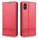 iPhone XS Max AZNS Magnetic Calf Texture Horizontal Flip Leather Case with Card Slots & Holder & Wallet - Red