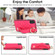 iPhone XS Max Non-slip Full Coverage Ring PU Phone Case with Wristband - Rose Red