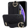 iPhone XS Max Non-slip Full Coverage Ring PU Phone Case with Wristband - Black