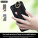 iPhone XS Max Non-slip Full Coverage Ring PU Phone Case with Wristband - Black