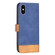 iPhone XS Max BF11 Color Matching Skin Feel Leather Phone Case - Blue