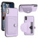 iPhone XS Max Shockproof Leather Phone Case with Card Holder - Purple