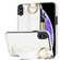 iPhone XS Max Non-slip Full Coverage Ring PU Phone Case with Wristband - White