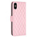 iPhone XS Max Diamond Lattice Wallet Leather Flip Phone Case - Pink