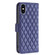 iPhone XS Max Diamond Lattice Wallet Leather Flip Phone Case - Blue