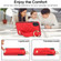 iPhone XS Max Non-slip Full Coverage Ring PU Phone Case with Wristband - Red