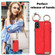 iPhone XS Max Non-slip Full Coverage Ring PU Phone Case with Wristband - Red