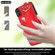 iPhone XS Max Non-slip Full Coverage Ring PU Phone Case with Wristband - Red