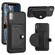 iPhone XS Max Shockproof Leather Phone Case with Card Holder - Black