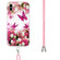 iPhone XS Max 2.0mm Airbag Shockproof TPU Phone Case with Lanyard - Dancing Butterflies