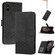 iPhone XS Max Cubic Skin Feel Flip Leather Phone Case - Black