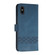 iPhone XS Max Cubic Skin Feel Flip Leather Phone Case - Blue