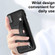iPhone XS Max Shockproof Leather Phone Case with Wrist Strap - Black