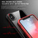iPhone XS Max iPAKY MG Series Carbon Fiber Texture Shockproof TPU+ Transparent PC Case - Red