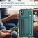 iPhone XS Max Shockproof Leather Phone Case with Wrist Strap - Green