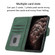 iPhone XS Max Cubic Skin Feel Flip Leather Phone Case - Green