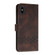 iPhone XS Max Cubic Skin Feel Flip Leather Phone Case - Brown
