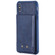 iPhone XS Max Vertical Flip Shockproof Leather Protective Case with Short Rope, Support Card Slots & Bracket & Photo Holder & Wallet Function - Blue