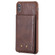 iPhone XS Max Vertical Flip Shockproof Leather Protective Case with Short Rope, Support Card Slots & Bracket & Photo Holder & Wallet Function - Coffee
