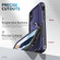 iPhone XS Max 3 in 1 PC + TPU Phone Case with Ring Holder - Navy Blue