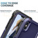 iPhone XS Max 3 in 1 PC + TPU Phone Case with Ring Holder - Navy Blue