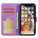 iPhone XS Max Cross Texture Detachable Leather Phone Case - Purple