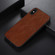 iPhone XS Max Genuine Leather Double Color Crazy Horse Phone Case - Brown
