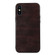 iPhone XS Max Genuine Leather Double Color Crazy Horse Phone Case - Coffee
