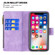 iPhone XS Max Flying Butterfly Embossing Pattern Zipper Horizontal Flip Leather Case with Holder & Card Slots & Wallet - Purple