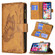 iPhone XS Max Flying Butterfly Embossing Pattern Zipper Horizontal Flip Leather Case with Holder & Card Slots & Wallet - Brown