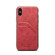 iPhone XS Max Card Slots Full Coverage PU+TPU Phone Case - Red