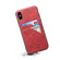 iPhone XS Max Card Slots Full Coverage PU+TPU Phone Case - Red