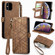 iPhone XS Max Geometric Zipper Wallet Side Buckle Leather Phone Case - Brown