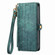iPhone XS Max Geometric Zipper Wallet Side Buckle Leather Phone Case - Green