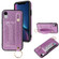 iPhone XS Max Glitter Powder PU+TPU Shockproof Protective Case with Holder & Card Slots & Wrist Strap - Purple
