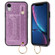 iPhone XS Max Glitter Powder PU+TPU Shockproof Protective Case with Holder & Card Slots & Wrist Strap - Purple