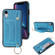 iPhone XS Max Glitter Powder PU+TPU Shockproof Protective Case with Holder & Card Slots & Wrist Strap - Blue