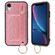 iPhone XS Max Glitter Powder PU+TPU Shockproof Protective Case with Holder & Card Slots & Wrist Strap - Pink