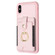 iPhone XS Max BF27 Metal Ring Card Bag Holder Phone Case - Pink