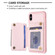 iPhone XS Max BF27 Metal Ring Card Bag Holder Phone Case - Pink