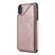 iPhone XS Max Flower Embossing Pattern Shockproof Protective Case with Holder & Card Slots & Photo Frame - Rose Gold