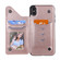 iPhone XS Max Flower Embossing Pattern Shockproof Protective Case with Holder & Card Slots & Photo Frame - Rose Gold