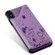 iPhone XS Max Cat Bee Embossing Pattern Shockproof Protective Case with Card Slots & Photo Frame - Purple