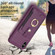 iPhone XS Max BF27 Metal Ring Card Bag Holder Phone Case - Dark Purple