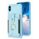 iPhone XS Max BF27 Metal Ring Card Bag Holder Phone Case - Blue