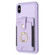 iPhone XS Max BF27 Metal Ring Card Bag Holder Phone Case - Purple