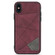 iPhone XS Max Line Card Holder Phone Case - Wine Red
