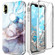 iPhone XS Max 360 Full Body Painted Phone Case - Marble L11