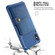 iPhone XS Max Magnetic Wallet Card Bag Leather Case - Navy Blue